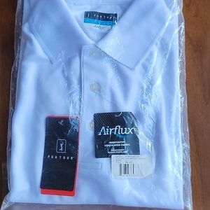 Pga Tour Polo, white, Large NWT